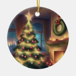 Warmer Weihnachtsbaum Keramik Ornament