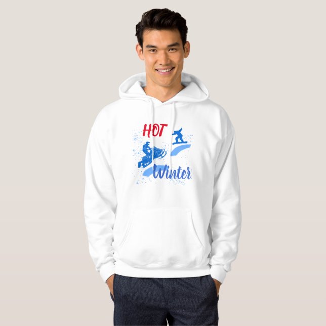 Warmer Winter individuell gestaltbar witzig Hoodie (Vorne ganz)
