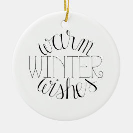 Warmer Winter wünscht Weihnachtsschmuck