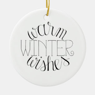 Warmer Winter wünscht Weihnachtsschmuck