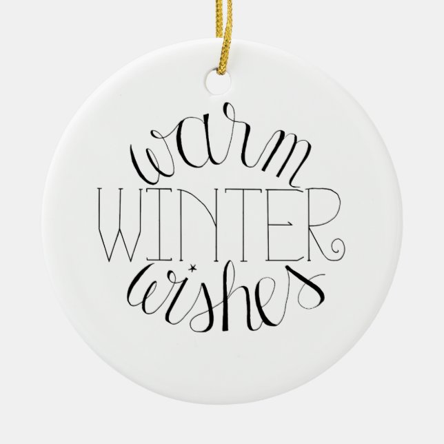 Warmer Winter wünscht Weihnachtsschmuck (Vorne)
