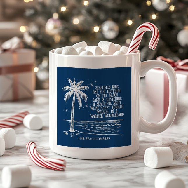 Warmer Wonderland Beach Palm Tree Christmas Kaffeetasse (Von Creator hochgeladen)