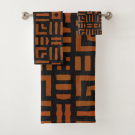 Warmes afrikanisches Stammesdesign Badhandtuch Set