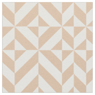 Warmes Beige Geometric Deko Cube Pattern Stoff