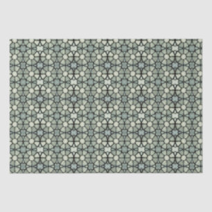 Warmes Beige graues Mosaik Gemustertes Gewebe Seidenpapier