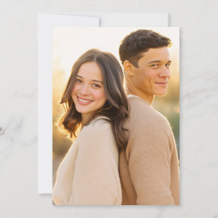 Warmes Beige spontane Fotografie Einladung