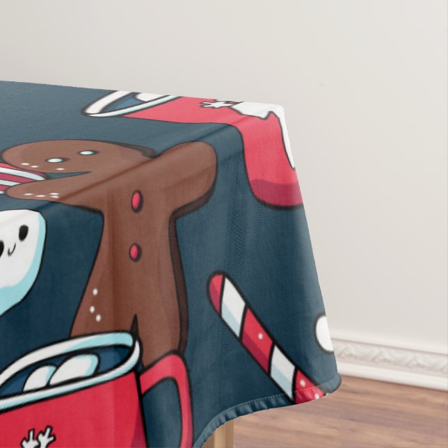 Warmes Coco- und Weihnachtsmuster für Leckereien Tischdecke (Beispiel)