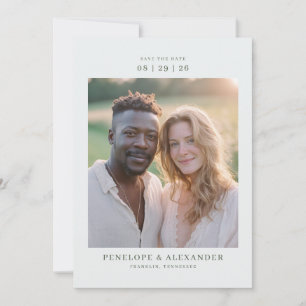Warmes Erdige Minimalistische Foto Save The Date