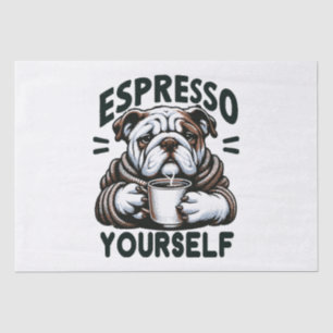 Warmes Espresso Bulldog - Cosy Coffee Seidenpapier