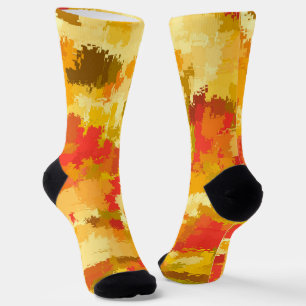 Warmes farbiges braunes orangefarbenes gelbes Must Socken