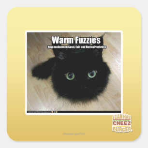 Warmes Fuzzies Quadratischer Aufkleber