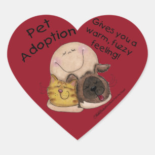 Warmes, Fuzzy Gefühl! Herz Herz-Aufkleber