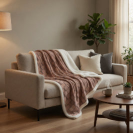 Warmes geometrisches 3D-Kubikmuster-Decken Sherpadecke