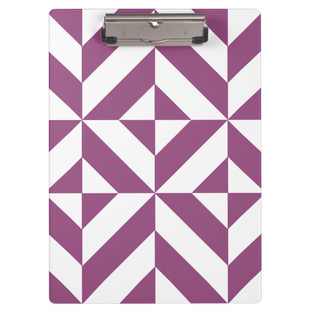 Warmes geometrisches Deko Cube Muster Klemmbrett (Vorderseite)