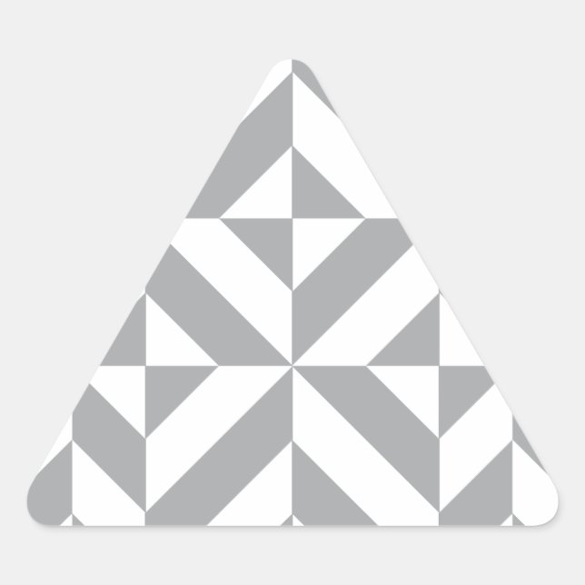 Warmes graues geometrisches Deko Cube Muster Dreieckiger Aufkleber (Vorderseite)