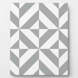 Warmes graues geometrisches Deko Cube Muster Fotoplatte