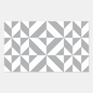 Warmes graues geometrisches Deko Cube Muster Rechteckiger Aufkleber