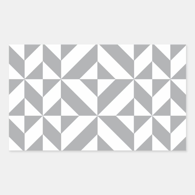 Warmes graues geometrisches Deko Cube Muster Rechteckiger Aufkleber (Vorderseite)