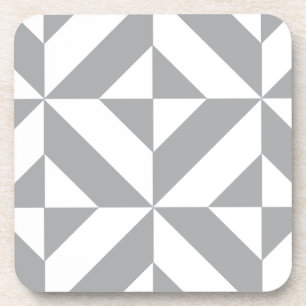 Warmes graues geometrisches Deko-Würfel-Muster Untersetzer