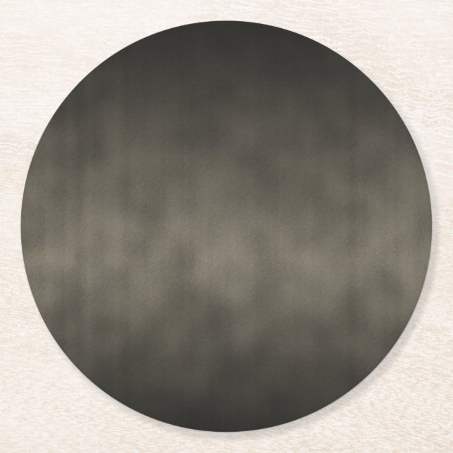 Warmes Gray Goth Ombre Hintergrundkunst Runder Pappuntersetzer (Vorderseite)