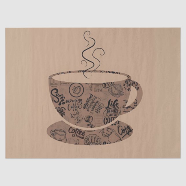 Warmes Kaffeehaus Essence Seidenpapier (Vorderseite)