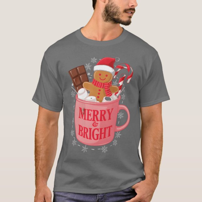 Warmes Kakao und Weihnachtsfilme WeihnachtsRetro T-Shirt (Vorderseite)