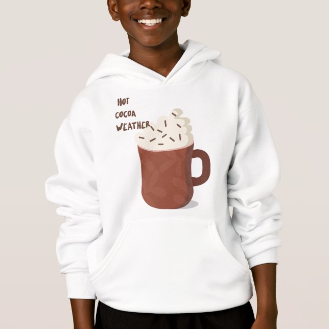 Warmes Kakao-Wetter Hoodie (Vorderseite)