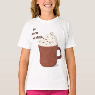 Warmes Kakao-Wetter T-Shirt
