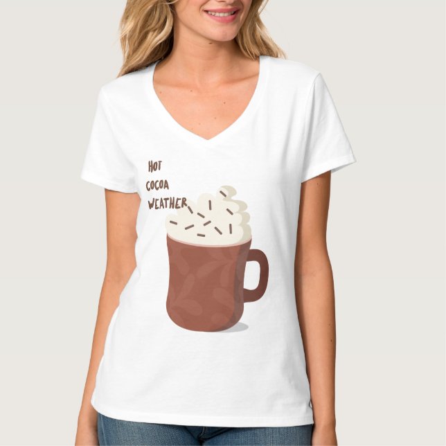 Warmes Kakao-Wetter T-Shirt (Vorderseite)