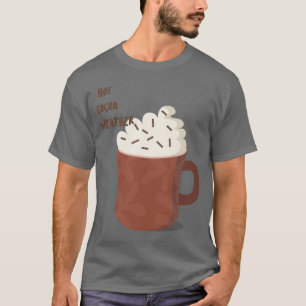 Warmes Kakao-Wetter T-Shirt