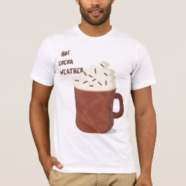 Warmes Kakao-Wetter T-Shirt