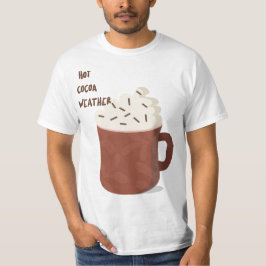 Warmes Kakao-Wetter T-Shirt
