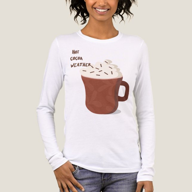 Warmes Kakao-Wetter Tri-Blend Shirt (Vorderseite)