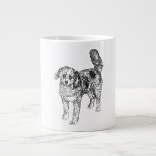 Warmes Licht Sanft Schattierter Hund Inspiriert Mo Jumbo-Tasse