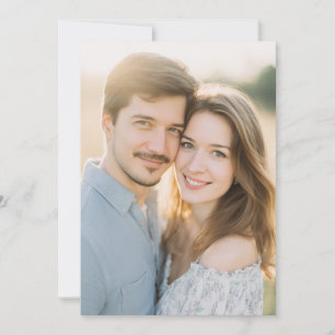 Warmes Lichtblau Romantisches Foto Einladung