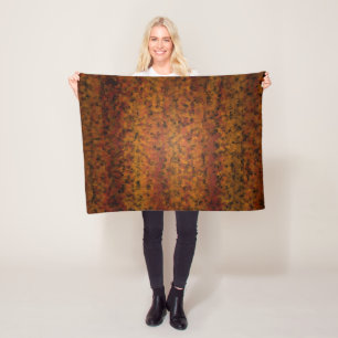 Warmes Mosaikdesign Fleecedecke
