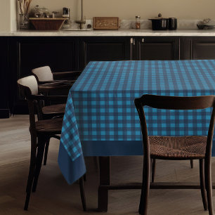 Warmes Navy und Blue Tableclout mit Kariertem Desi Tischdecke