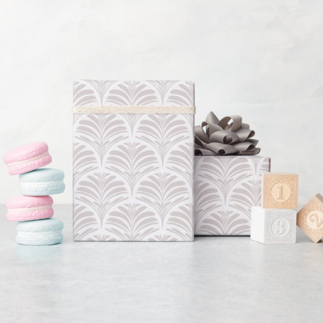 Warmes neutrales Art Deco | Minimalistisch modern Geschenkpapier (Babyparty)