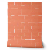 Warmes Orange Abstrakt geometrisches Gitter Muster