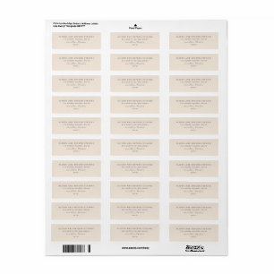 Warmes Peach Solid Color Return Address Label