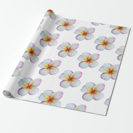 Warmes Pink Plumeria Wrapping Paper Geschenkpapier