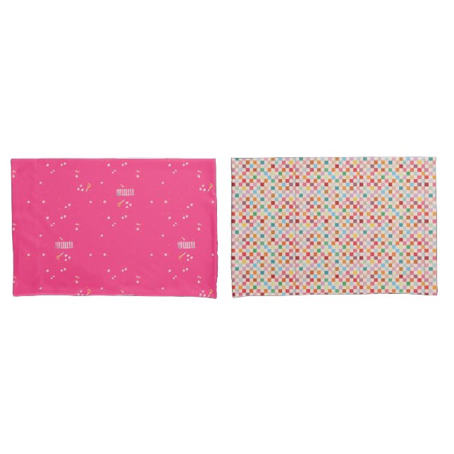 Warmes Rosa + Kissenbezüge (Vorderseite-Set)