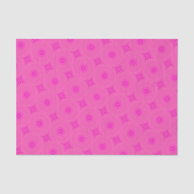 Warmes rosa Kreismuster Seidenpapier (Vorderseite)