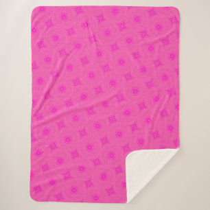 Warmes rosa Kreismuster Sherpadecke
