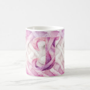 Warmes Rosa Lila Buchstabe J Kaffeetasse