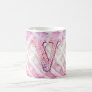 Warmes Rosa Lila Buchstabe U Kaffeetasse