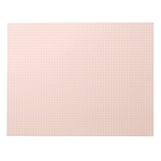 Warmes rosa Punktgitter Notepad Notizblock