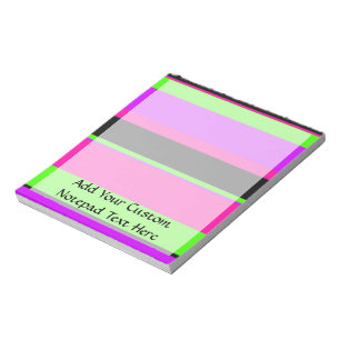 Warmes Rosa und Lila Tonstreifen - Modernes Design Notizblock
