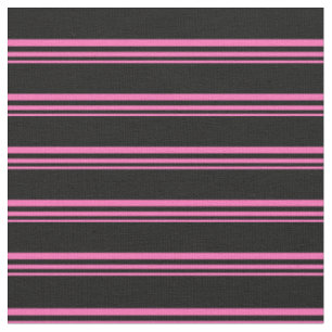 Warmes rosa und schwarz gefärbtes Streifen-/Linenm Stoff