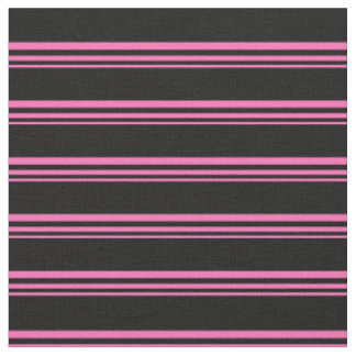 Warmes rosa und schwarz gefärbtes Streifen-/Linenm Stoff